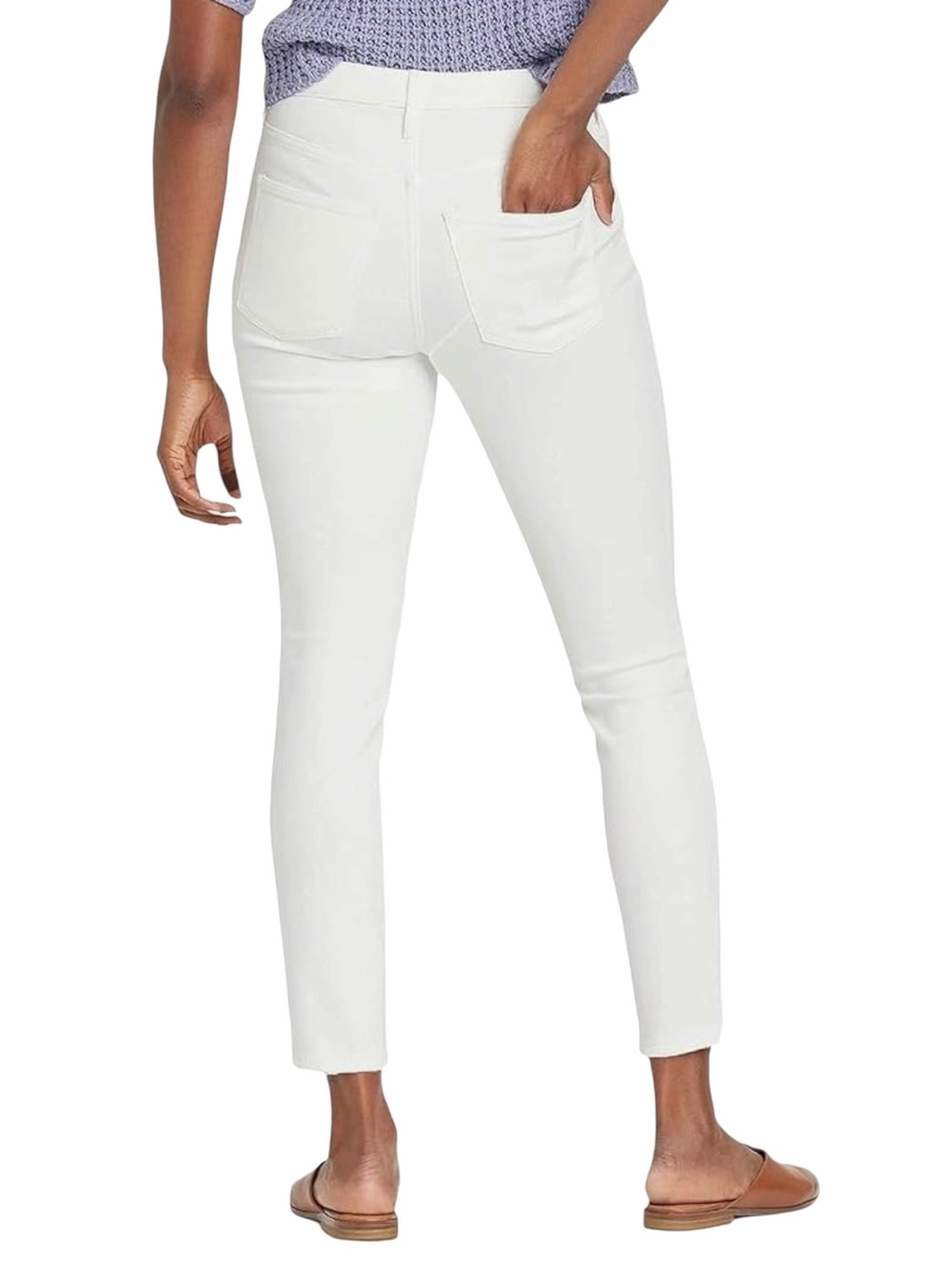 Universal Thread•High Rise Skinny Crop Jeans White